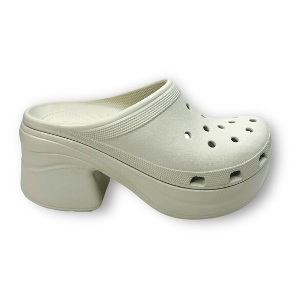 NEW Crocs Siren Clog Women's Size W12/M10 High Heel Platform Stylish Color Bone - Picture 2 of 9